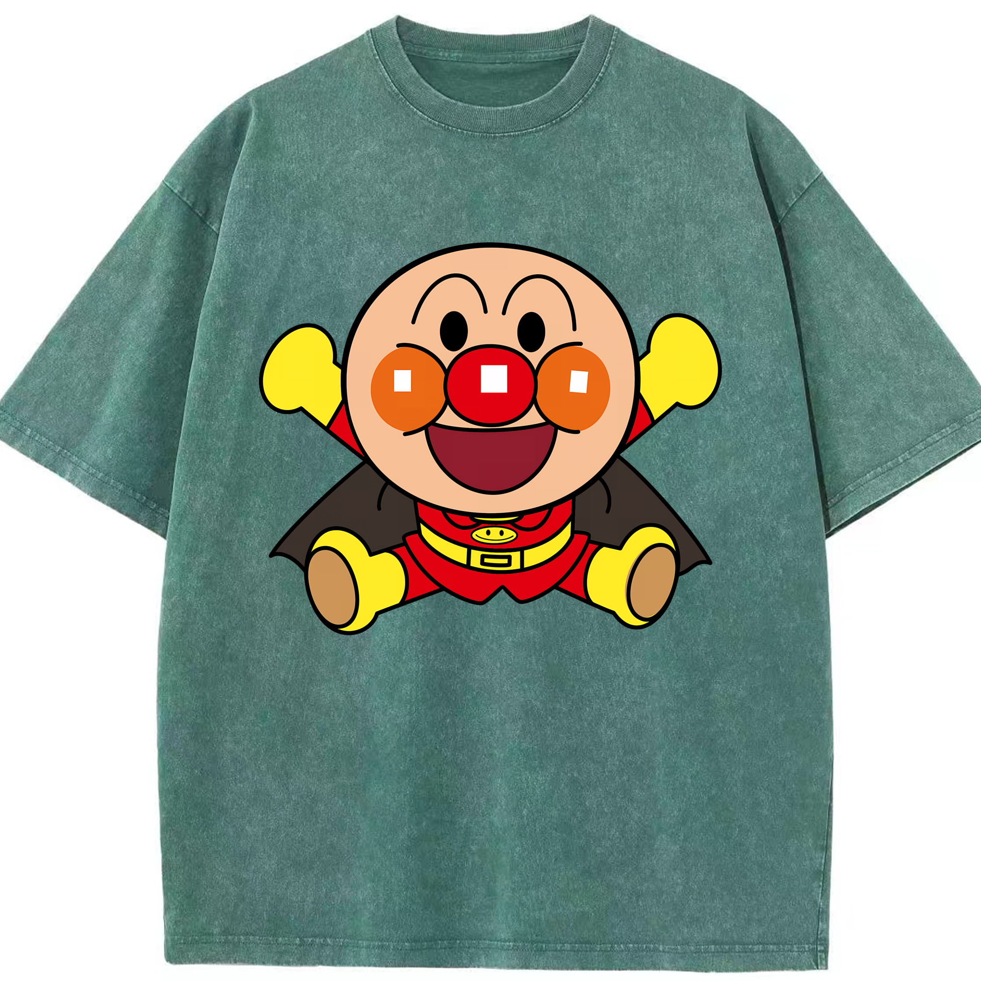 （画像用） アンパンマン Anpanman 綿100% ヴィンテージ風 半袖Tシャツ（フロントプリント）